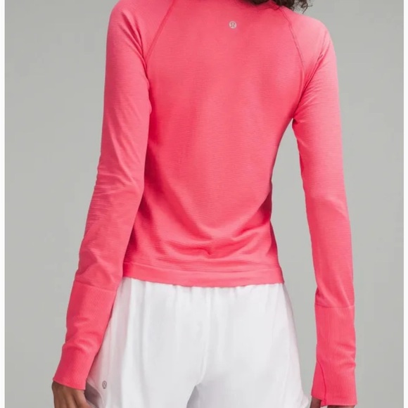 Lululemon Athletica Glaze Pink Swiftly Tech Long Sleeve Shirt 2.0 Hip Length - Picture 3 of 5